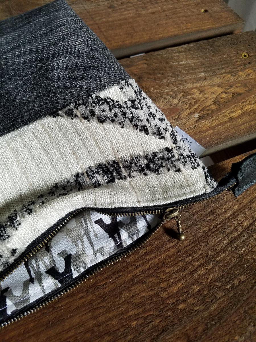 Upcycled Carry-All Pouch | Metropolitan Grey & Denim picture