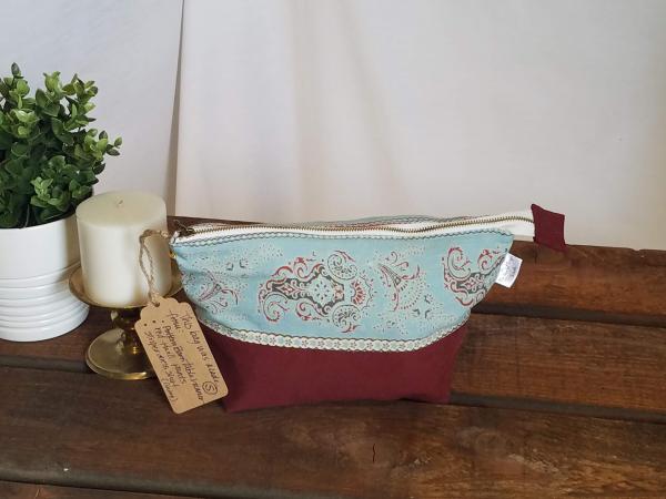 Upcycled Carry-All Pouch | Charming Damask & Twill picture