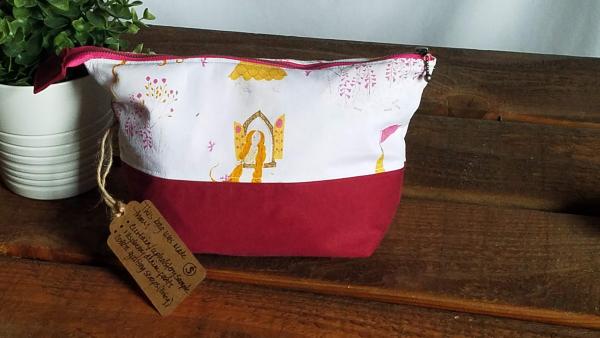 Upcycled Carry-All Pouch | Rapunzel in Pink picture