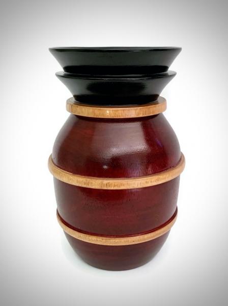 Wooden Vase - Double lip Tulip Vase picture