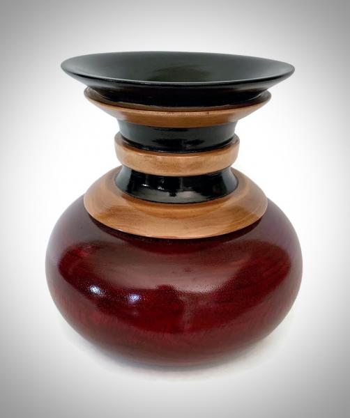 Wooden Vase : Triple Ring Globe
