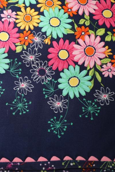 Dandelions Dress - Navy picture