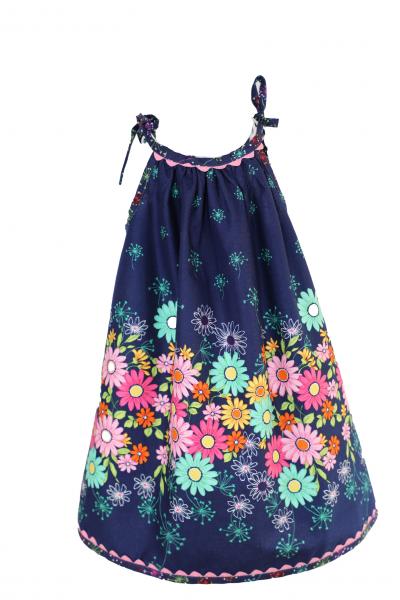 Dandelions Dress - Navy picture