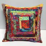 Bright Log Cabin Pillow