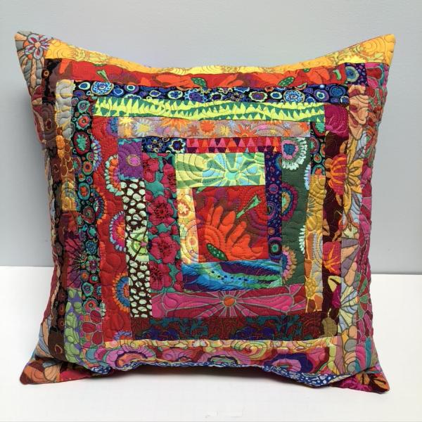 Bright Log Cabin Pillow