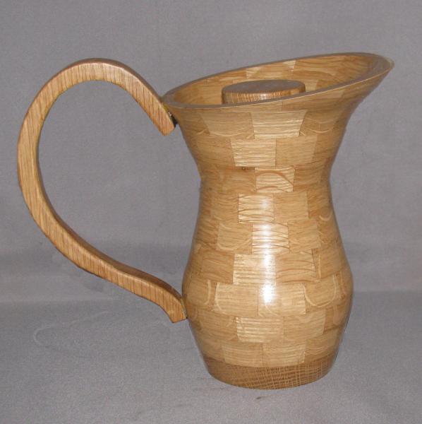 hardwood pitcher/container #391-3 picture