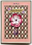 Birthday Card with Plated Rose Gold Shell