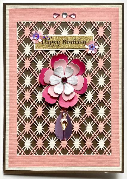 Birthday Card with Plated Rose Gold Shell picture