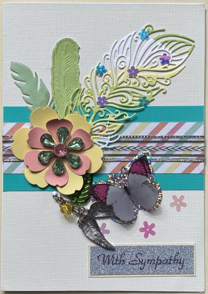 Sympathy Card with Wings & Bead Charm picture