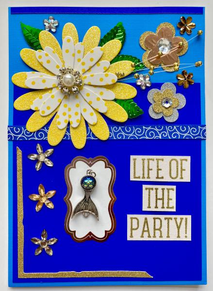 Birthday Card - Life of the Party w/ Mermaid Tail Charm