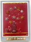 Christmas Card  with Clear Bottle Sticker