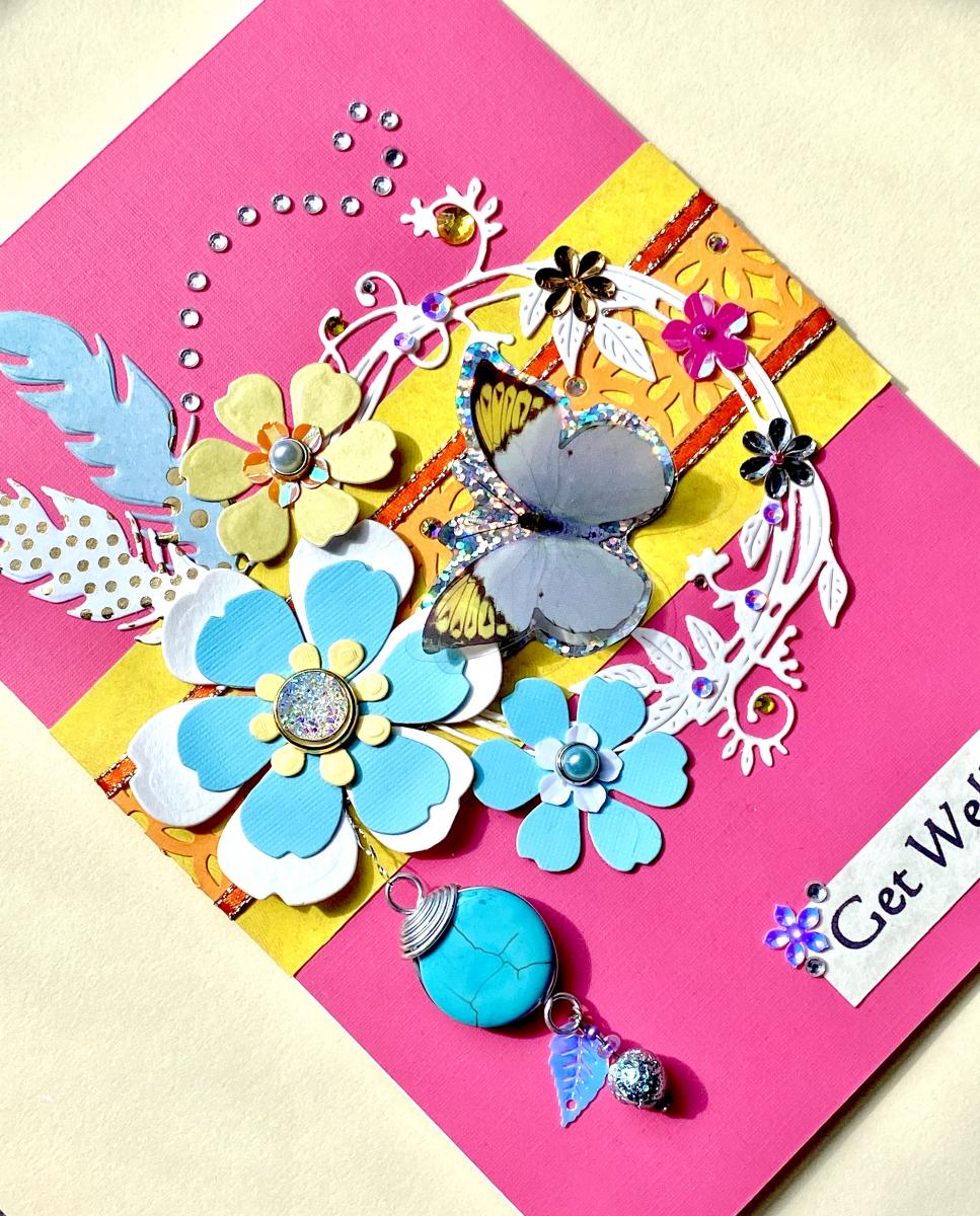 Get Well Soon w/ Turquoise Bead Stone picture