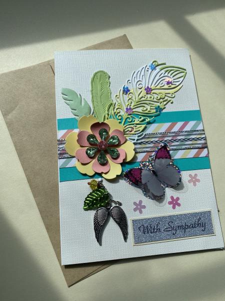 Sympathy Card with Wings & Bead Charm picture