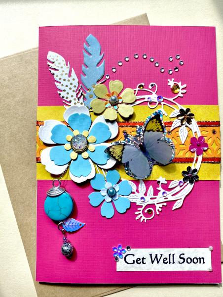 Get Well Soon w/ Turquoise Bead Stone picture