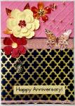 Anniversary Card with Antique Pineapple Charm