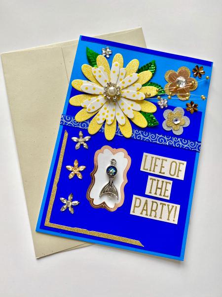 Birthday Card - Life of the Party w/ Mermaid Tail Charm picture