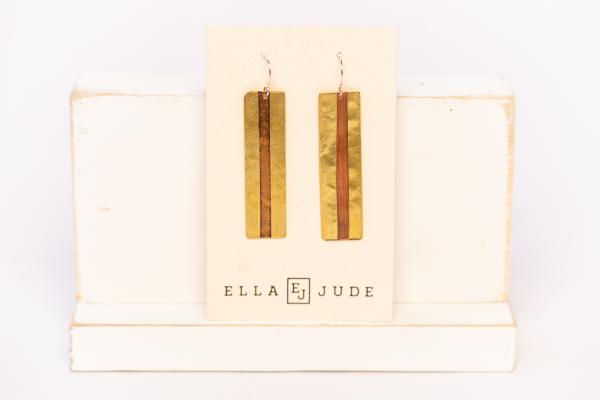 Long Mixed Metal Earrings