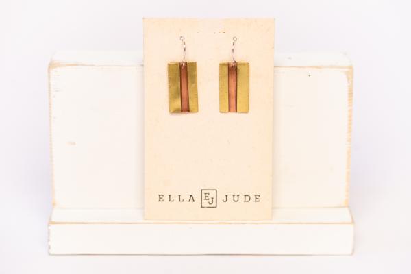 Short Mixed Metal Earrings