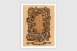 Austin Music Scene Map Giclee Prints