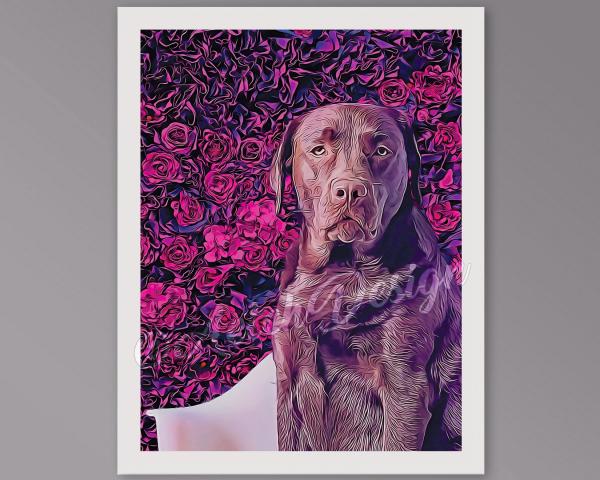 Custom Colorful Modern Pet Portrait/Illustration picture