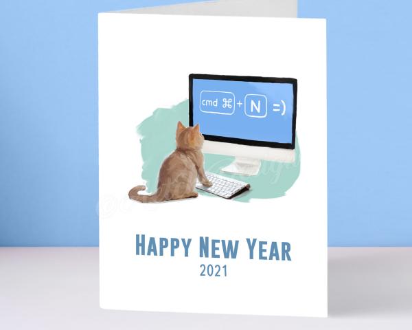 CMD+N New Year&rsquo;s iMac card