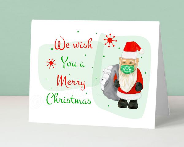 Covid Santa card