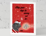 Bulldog - humorous holiday card