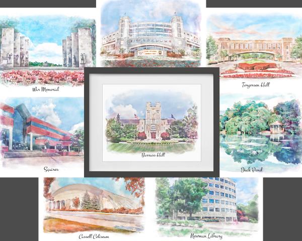 Virginia Tech Hokies campus Prints picture