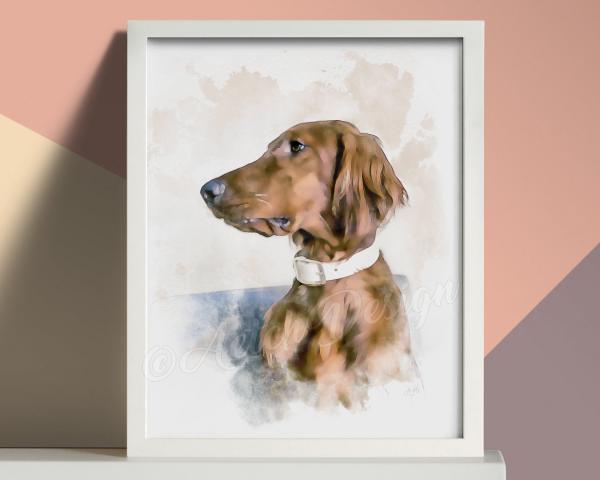 Custom Pet Watercolor Portrait /Illustration picture