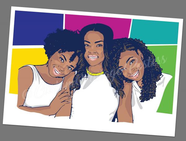 Hand Drawn Cartoon Art Made From Your Photo