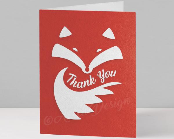 Fox Thank you card