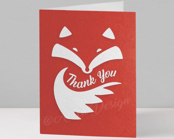 Fox Thank you card picture