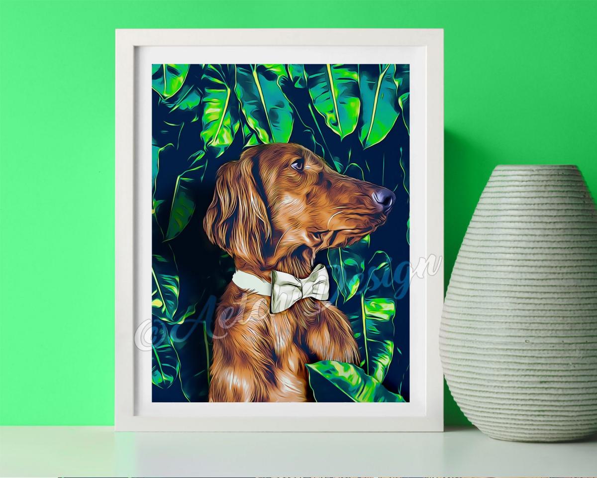 Custom Colorful Modern Pet Portrait/Illustration picture