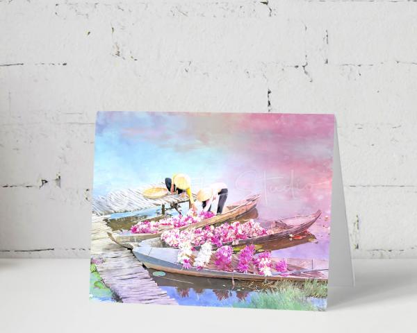 Lotus Harvest print notecards picture