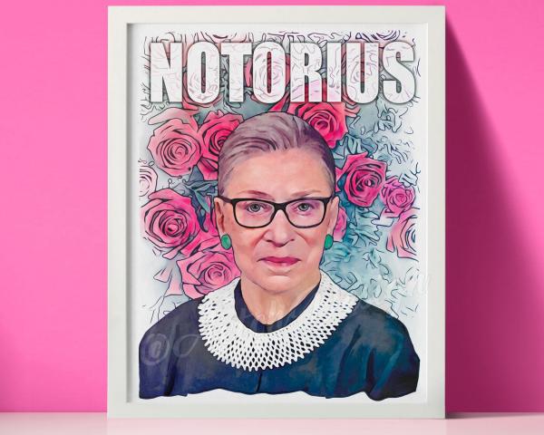 Notorius RBG portrait print