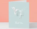 Origami Hummingbird Thank You Card