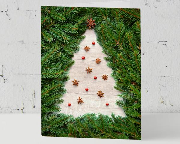 Spruce Tree Holiday Card