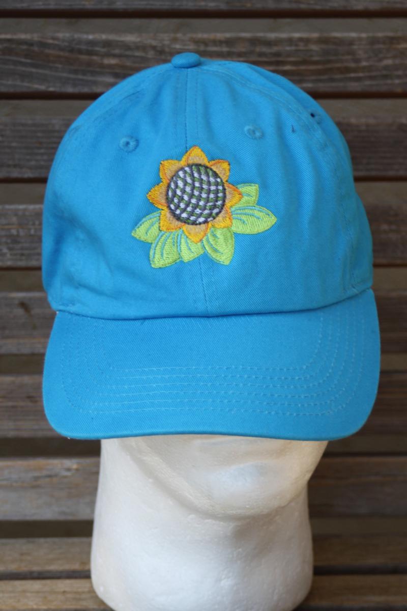 Sunflower  Embroidered on a Baseball Hat Cap, Adjustable hat, adult, dad hat, trucker hat picture