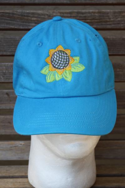 Sunflower  Embroidered on a Baseball Hat Cap, Adjustable hat, adult, dad hat, trucker hat picture