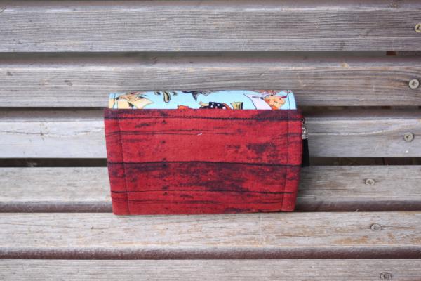 cowgirl, retro mini-wallet, based on the NCW pattern, Accordian wallet. Lots of places for necessities, removable crossbody and wrist strap picture