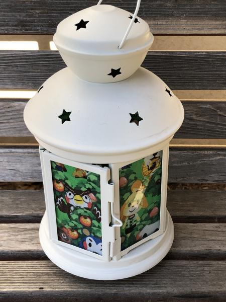 Animal Crossing Lantern, Nightlight. Perfect for bedside or bathrooms, includes battery tea light