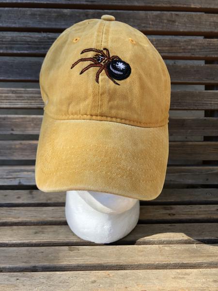 Spider Embroidered on a Baseball Hat Cap, Adjustable hat, adult, dad hat, trucker hat black widow picture