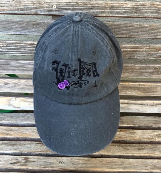 Wicked Embroidered hat on a Baseball trucker dad Hat Cap, Adjustable hat, adult