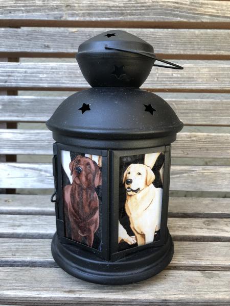 Labrador dog, pet Lantern, Nightlight. Perfect for bedside or bathrooms, includes battery tea light picture