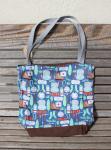 Camping Backpacking tote bag.  Great for groceries, shopping, lunch, books, diapers, or overnight bag , Canvas lined
