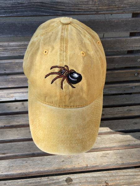 Spider Embroidered on a Baseball Hat Cap, Adjustable hat, adult, dad hat, trucker hat black widow picture