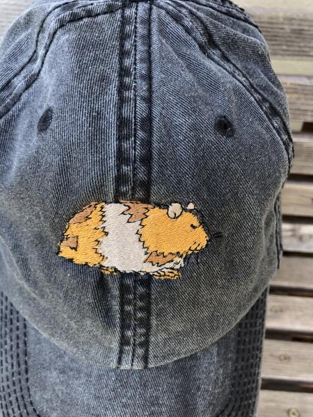 Hamster - Guinee  pig  Embroidered on a Baseball Hat Cap, Adjustable hat, adult, dad hat, trucker hat picture