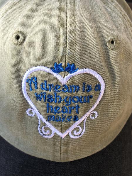 A Cinderellla Dream Embroidered on a Baseball Hat Cap, Adjustable hat, adult, dad hat, trucker hat picture