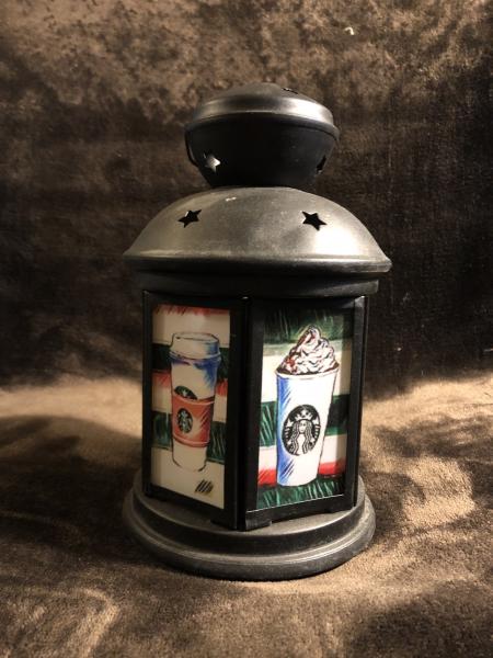 Starbucks Holiday Christmas Coffee Lantern, Nightlight. Perfect for bedside or bathrooms, includes battery tea light