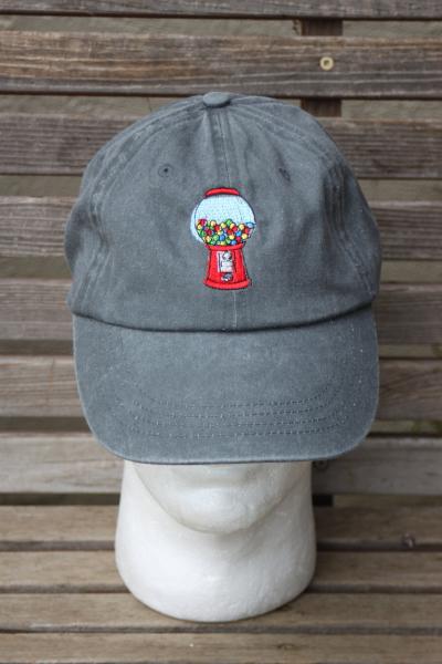 A gumball machine, bubblegum  Embroidered on a Baseball Hat Cap, Adjustable hat, adult, dad hat, trucker hat picture
